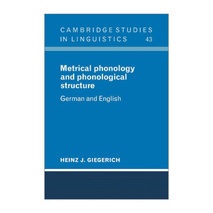 节律音系与音系结构 书籍 Phonology 进口英语原版 英文版 剑桥语言学研究系列 Structure Phonological and Metrical 英文原版