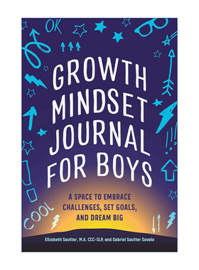 男孩成长型思维日志  英文原版 Growth Mindset Journal for Boys 英文版 进口英语原版书籍
