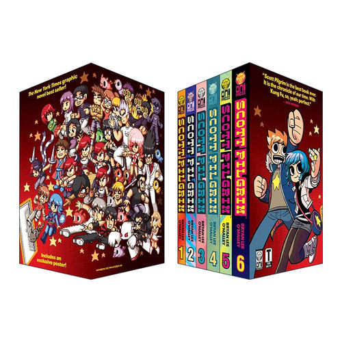 英文原版 歪小子斯科特6册盒装 带海报 Scott Pilgrim Precious Little Box Set 英文版 进口英语原版书籍