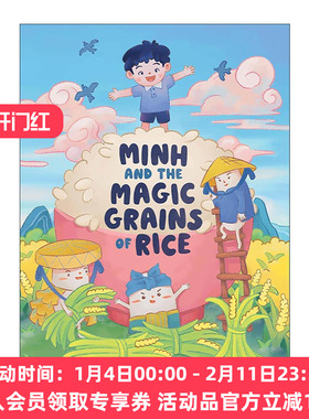 英文原版 Minh and the Magic Grains of Rice 阿明与魔法稻米 精装图画书 英文版 进口英语原版书籍