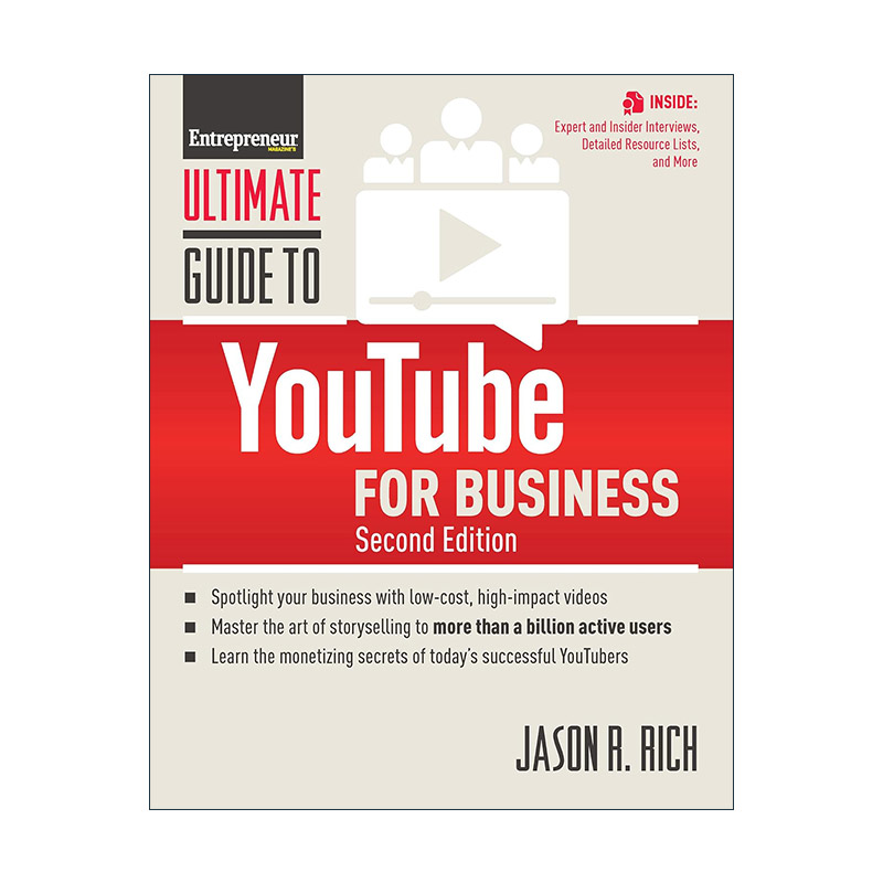 英文原版 Ultimate Guide to YouTube for Business 油管商业终极指南 视频制作 营销推广 英文版 进口英语原版书籍