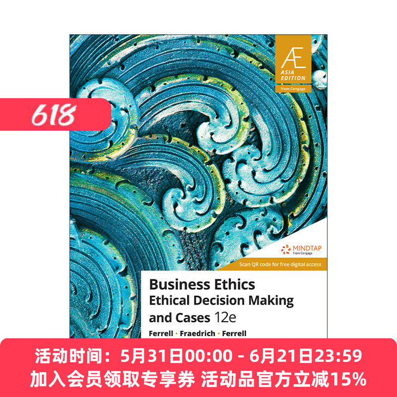 英文原版 Business Ethics Ethical Decision Making and Cases 企业伦理学 第12版 英文版 进口英语原版书籍