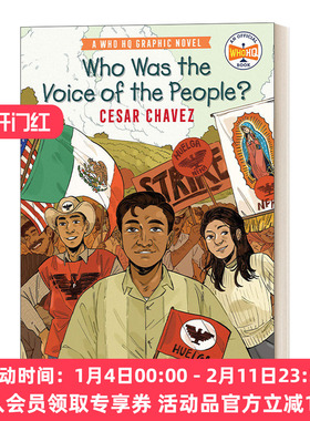 谁是人民之声 英文原版 Who Was the Voice of the People Cesar Chavez 凯撒·查韦斯 图像小说 英文版 进口英语原版书籍