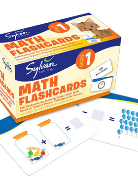 英文原版 1st Grade Math Flashcards 美国小学一年级数学卡片240张 英文版 进口英语原版书籍