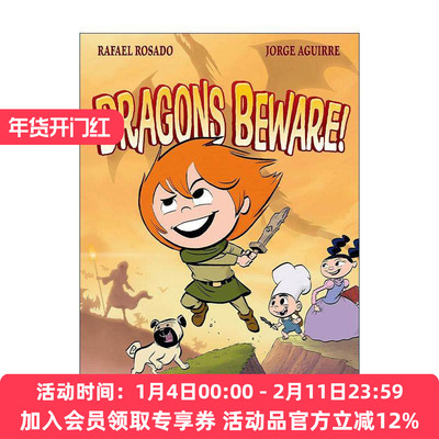英文原版 Dragons Beware 克劳德编年史 当心龙 漫画 英文版 进口英语原版书籍