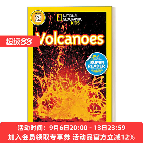 英文原版 National Geographic Kids Readers L2 Volcanoes国家地理儿童分级读物第2级 火山 英文版 进口英语原版书籍