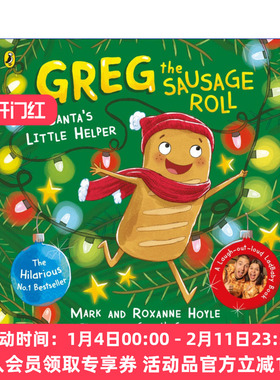 香肠卷格雷格  英文原版 Greg the Sausage Roll: Santa's Little Helper 圣诞老人的小帮手 育儿网红LadBaby绘本 英文版 进口书籍