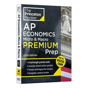 含线上题库第22版 Premium Princeton Review Prep Micro Economics 增值版 英文原版 普林斯顿评论AP经济学宏观微观 Macro