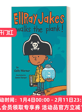 英文原版 Ellray Jakes 03 Ellray Jakes Walks the Plank 埃雷·杰克系列3 埃雷 杰克走跳板 儿童社交友谊小说 英文版 进口书籍