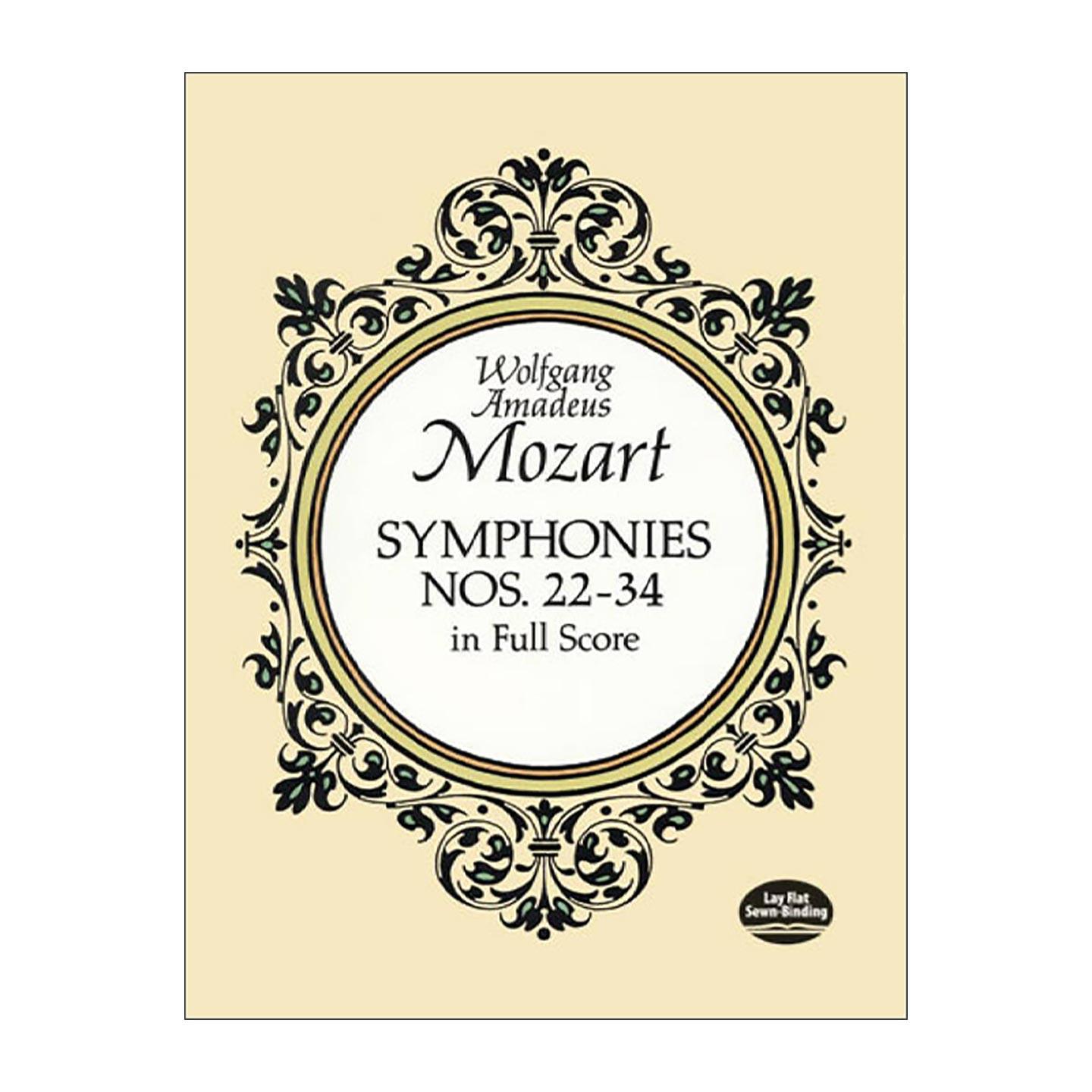 英文原版 Symphonies Nos.22-34 in Full Score 莫扎特第22-34号交响乐曲全谱 英文版 进口英语原版书籍