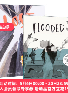 英文原版 Flooded/Lost 儿童动物绘本2册 西班牙插画师Mariajo Ilustrajo 英文版 进口英语原版书籍