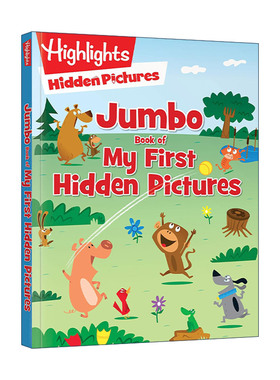 英文原版 Jumbo Book of My First Hidden Pictures Highlights Jumbo Books & Pads 我的第一本隐藏图片巨型书 词汇学习 谜题