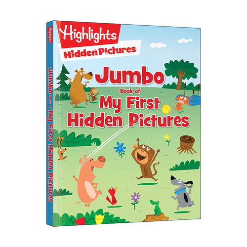 英文原版 Jumbo Book of My First Hidden Pictures Highlights Jumbo Books & Pads 我的第一本隐藏图片巨型书 词汇学习 谜题