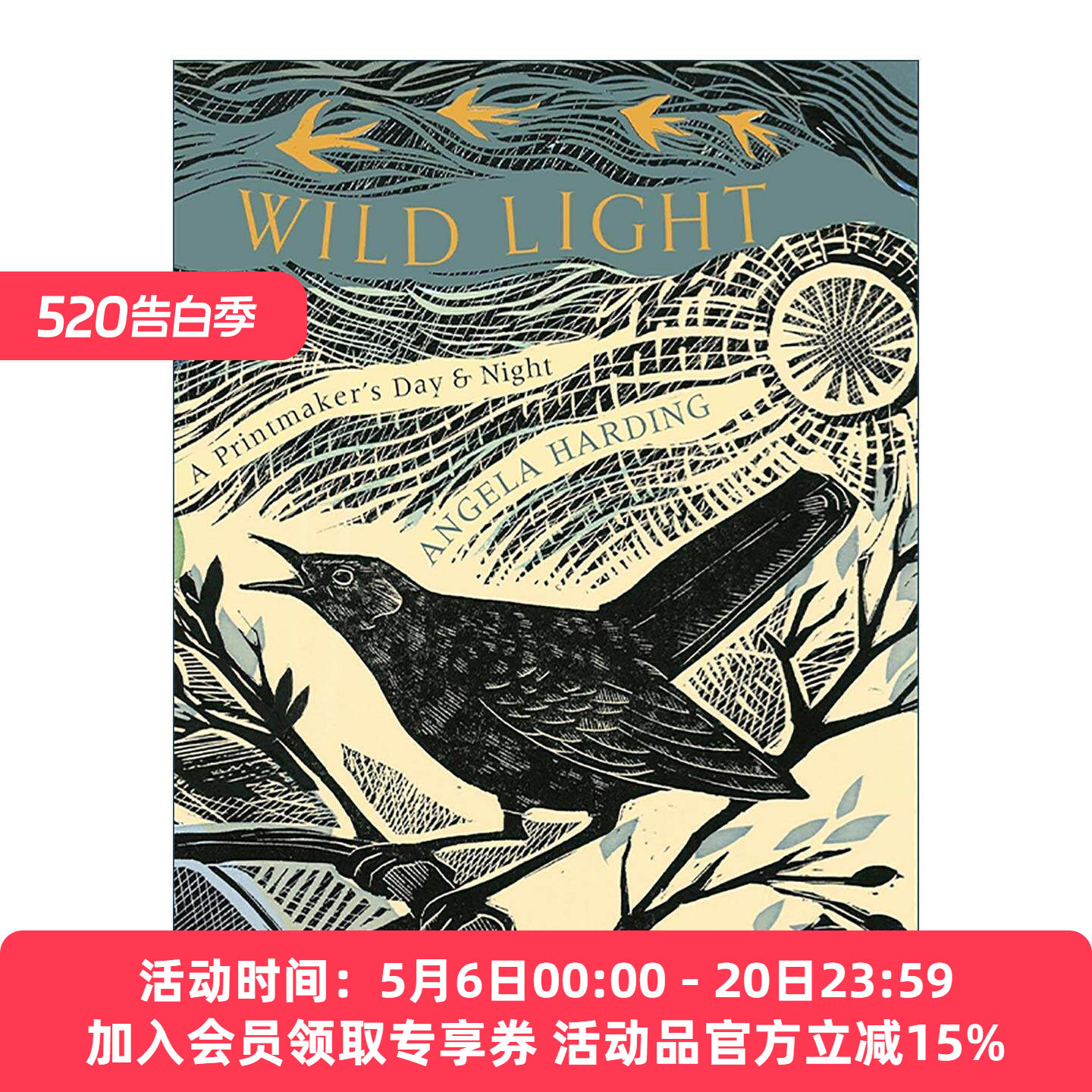 英文原版 Wild Light 狂野之光 版画家的昼与夜 艺术插画设定集精装 Angela Harding 英文版 进口英语原版书籍