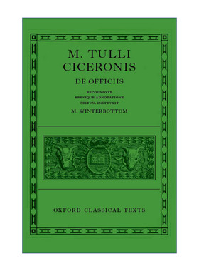 西塞罗  英文原版 Cicero De Officiis 论义务 牛津古典文本系列 精装 英文版 进口英语原版书籍