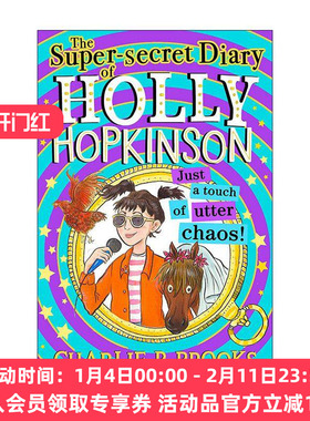 英文原版 Holly Hopkinson Just a Touch of Utter Chaos 霍莉的超级秘密日记3 青少年幽默插画故事书 英文版 进口英语原版书籍