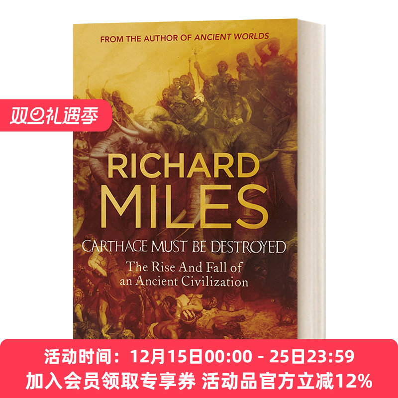 英文原版 Carthage Must Be Destroyed 迦太基必须毁灭 古文明的兴衰 英文版 进口英语原版书籍