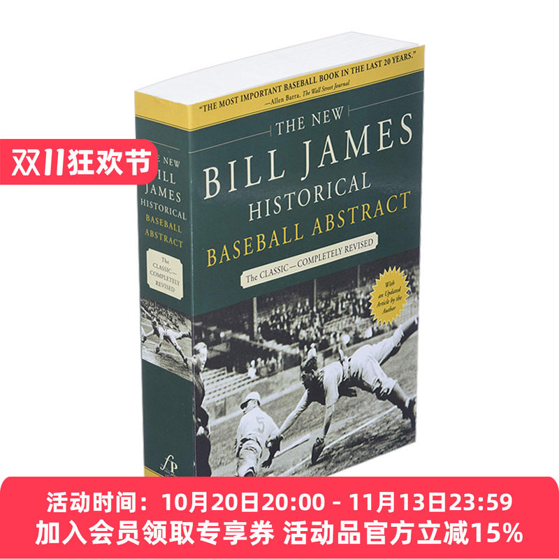 英文原版 The New Bill James Historical Baseball Abstract 新比尔 詹姆斯历史棒球摘要 英文版 进口英语原版书籍