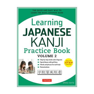 原版 Learning Japanese Kanji Practice Book Volume 2 学习日语汉字练习册 卷二 JLPT N4与AP考试备考 Tuttle 进口原版书籍