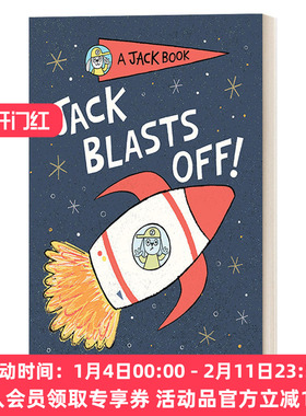 英文原版 A Jack Book 02 Jack Blasts Off 兔子杰克之书系列2 杰克离开了 儿童精装章节桥梁书故事绘本 幽默笑话 英文版 进口书籍
