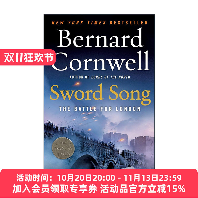 英文原版 Sword Song 撒克逊传说4 剑歌 孤国春秋英剧原著 英文版 进口英语原版书籍