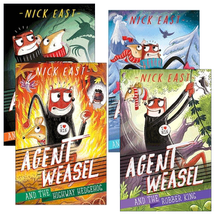 英文原版 Agent Weasel 黄鼠狼特工系列4册 可恶的雪先生/凶残的狐狸帮/强盗王/高速公路刺猬 英文版 进口英语原版书籍