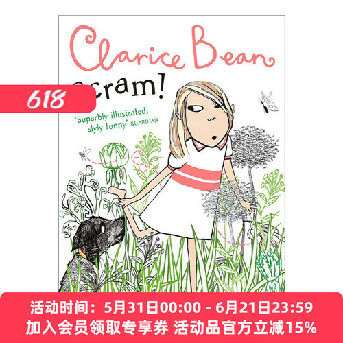小豆芽成长系列 吓人的狗 英文原版 Clarice Bean — Scram! 儿童幽默成长章节小说 英文版 进口英语原版书籍