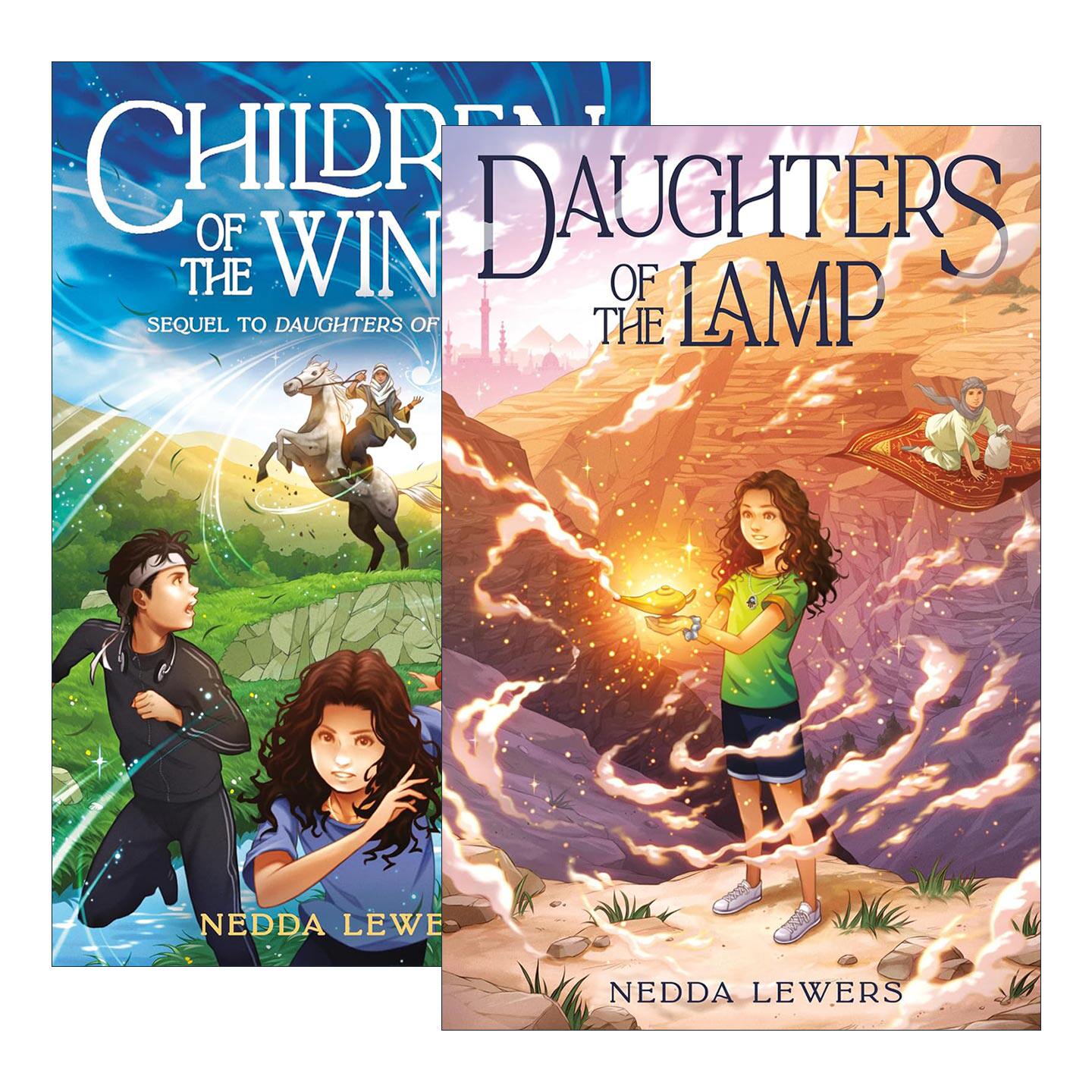 英文原版 Daughters of the Lamp系列2册 美国青少年图书馆协会推荐 儿童奇幻小说 Nedda Lewers 英文版 进口英语原版书籍