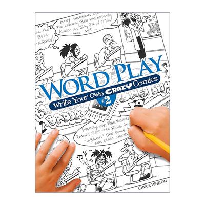 英文原版 Word Play Write Your Own Crazy Comics #2 文字游戏 写你自己的疯狂漫画2 儿童创意写作活动书英文版进口英语原版书籍