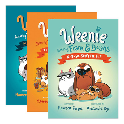英文原版 Weenie Featuring Frank and Beans小不点弗兰克与豆子系列3册 儿童搞笑漫画 Alexandra Bye 英文版 进口英语原版书籍