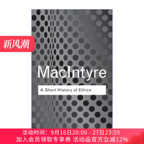 伦理学简史  英文原版 A Short History of Ethics 阿拉斯代尔麦金泰尔 Routledge Classics系列 英文版 进口英语原版书籍