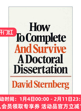 英文原版 How to Complete and Survive a Doctoral Dissertation 如何完成和通过博士论文 英文版 进口英语原版书籍