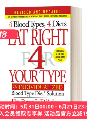 英文原版 Eat Right 4 Your Type 按你的血型正确饮食 更新修正版 个性化血型饮食解决方案 英文版 进口英语原版书籍