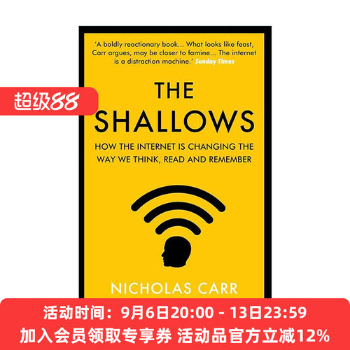 英文原版 The Shallows 浅薄 互联网如何毒化了我们的大脑 尼古拉斯·卡尔 英文版 进口英语原版书籍