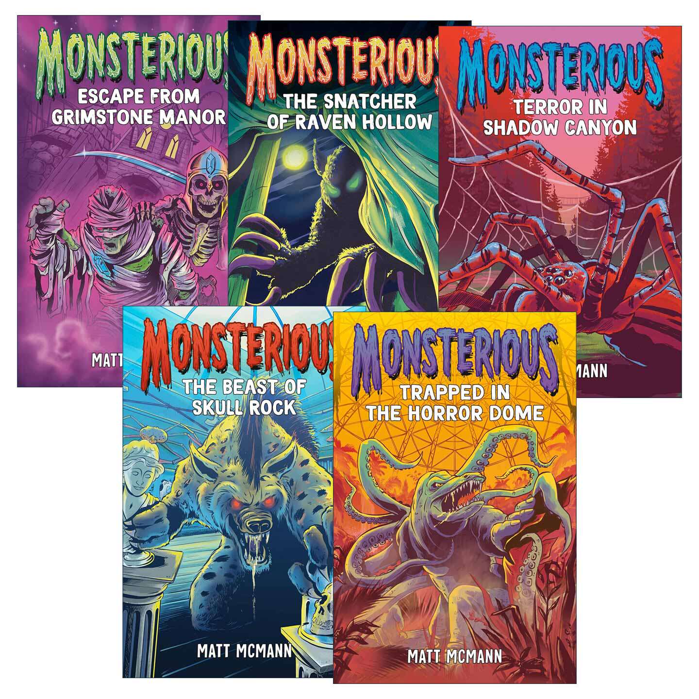 英文原版 Monsterious 怪物系列1-5册 儿童冒险小说 Goosebumps 鸡皮疙瘩 英文版 进口英语原版书籍