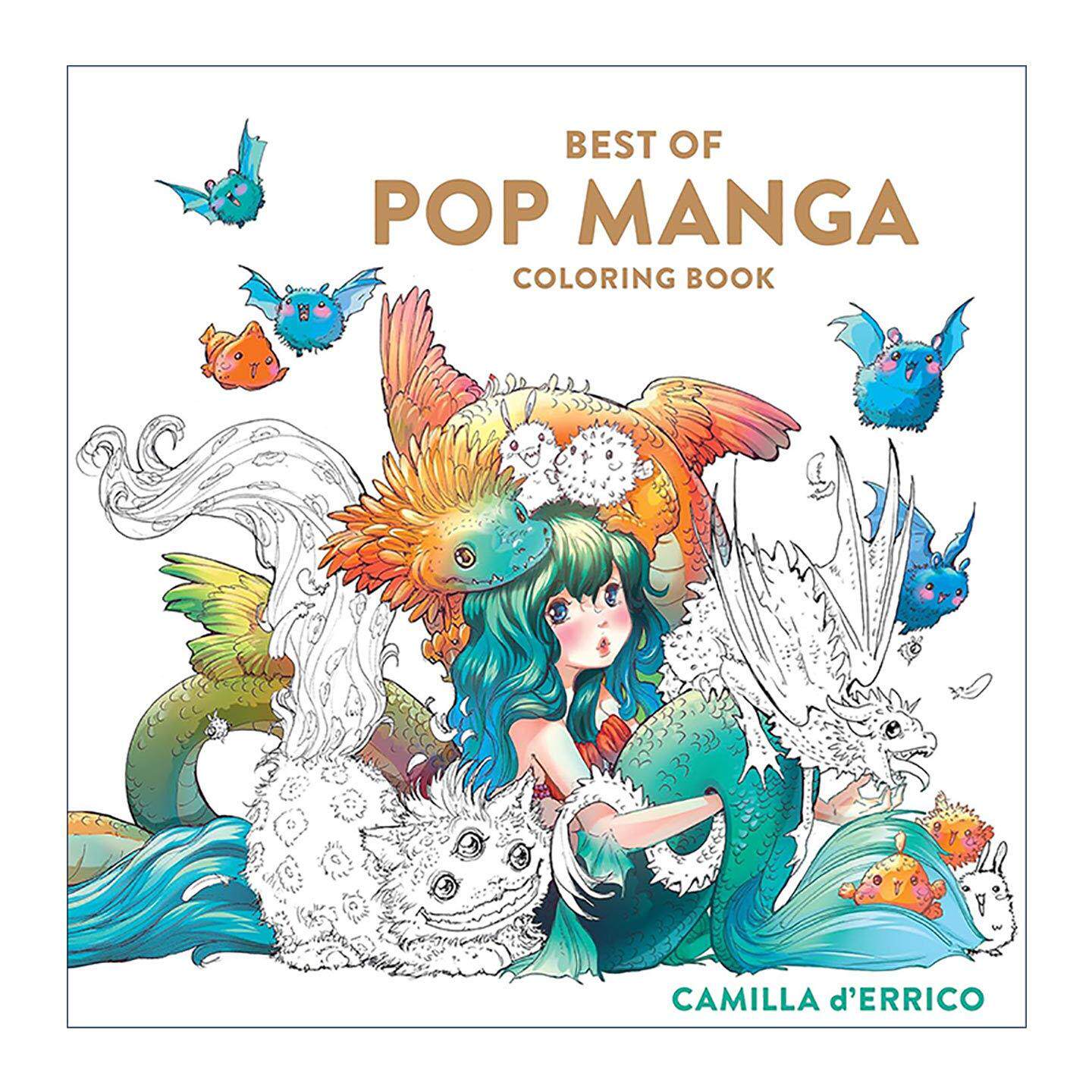 英文原版 Best of Pop Manga Coloring Book 流行漫画涂色填色书 动漫 英文版 进口英语原版书籍