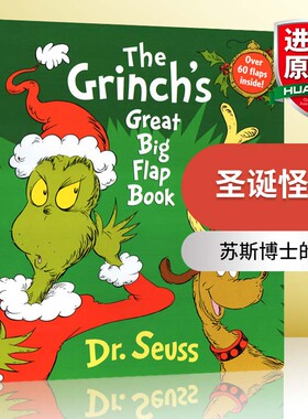 英文原版绘本 The Grinch's Great Big Flap Book 圣诞怪杰 超大开本圣诞故事纸板翻翻书 纸板书 英文版 进口英语原版书籍