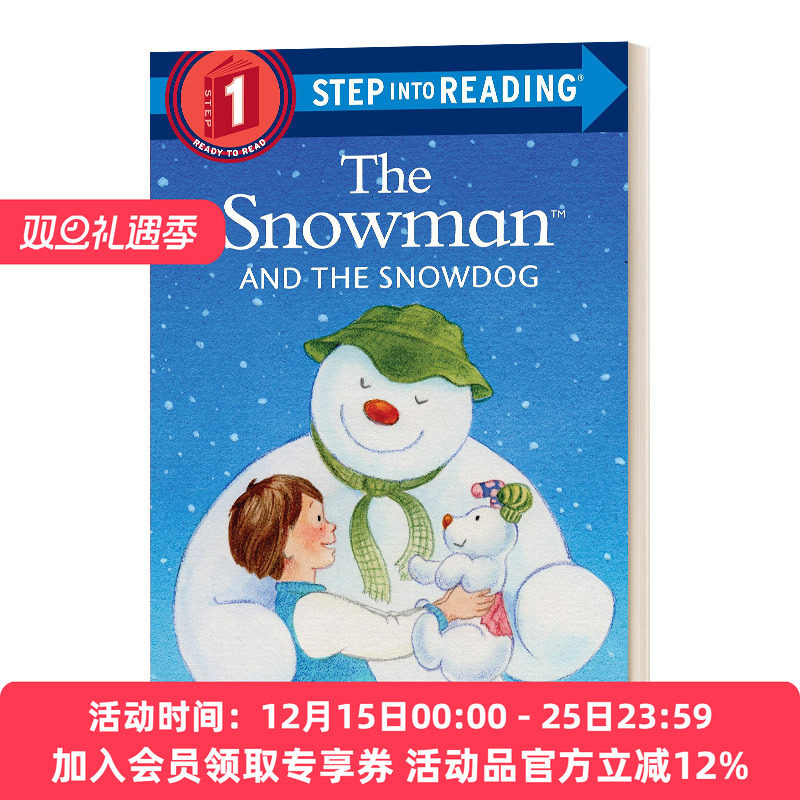 英文原版 The Snowman and the Snowdog 雪人和雪狗 Step into Reading 1 英文版 进口英语原版书籍