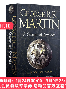 英文原版小说 A Storm of Swords  Part 2 Blood and Gold 冰与火之歌3-2 冰雨的风暴 英文版