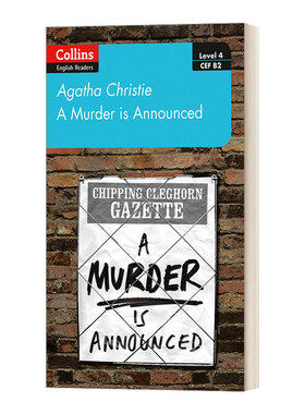 英文原版 Collins Agatha Christie ELT Readers B2 A Murder Is Announced 柯林斯阿加莎英语学习小说系列 谋杀启事 进口书籍