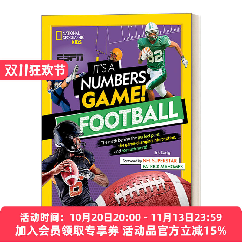 英文原版 It's a Numbers Game! Football 这是一个数字游戏 橄榄球 精装 儿童运动科普百科 美国国家地理 进口英语原版书籍