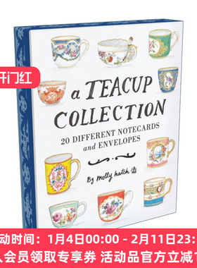茶杯收集本 英文原版 Teacup Collection Notes 20种不同的标签卡和信封 英文版 进口英语原版书籍