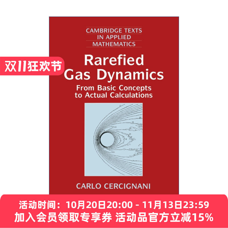 稀薄气体动力学  英文原版 Rarefied Gas Dynamics 卡罗·切尔奇纳尼 剑桥应用数学文本系列 英文版 进口英语原版书籍