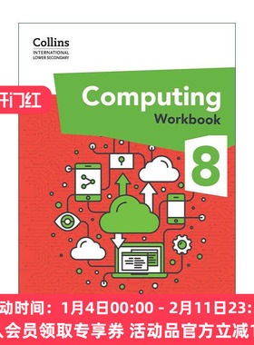英文原版 Collins International Lower Secondary Computing Workbook 8 柯林斯国际初中计算机科学练习册8 英文版 进口英语书籍