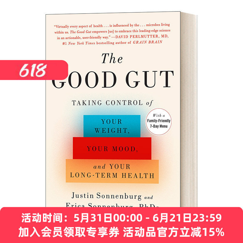 英文原版 The Good Gut 良好的肠道健康 控制你的体重，你的情绪和你的长期健康 Justin Sonnenburg 英文版 进口英语原版书籍