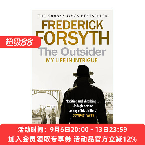 英文原版 The Outsider 局外人 弗雷德里克·福赛思回忆录 畅销惊悚小说家 英文版 进口英语原版书籍