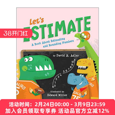英文原版 Let's Estimate 让我们估算一下 儿童数学概念启蒙绘本 四舍五入 Edward Miller插画 英文版 进口英语原版书籍