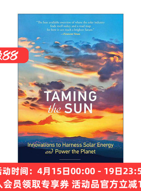 英文原版 Taming the Sun The MIT Press 驯服太阳 太阳能领域正在爆发的新能源革命 瓦伦·西瓦拉姆 英文版 进口英语原版书籍