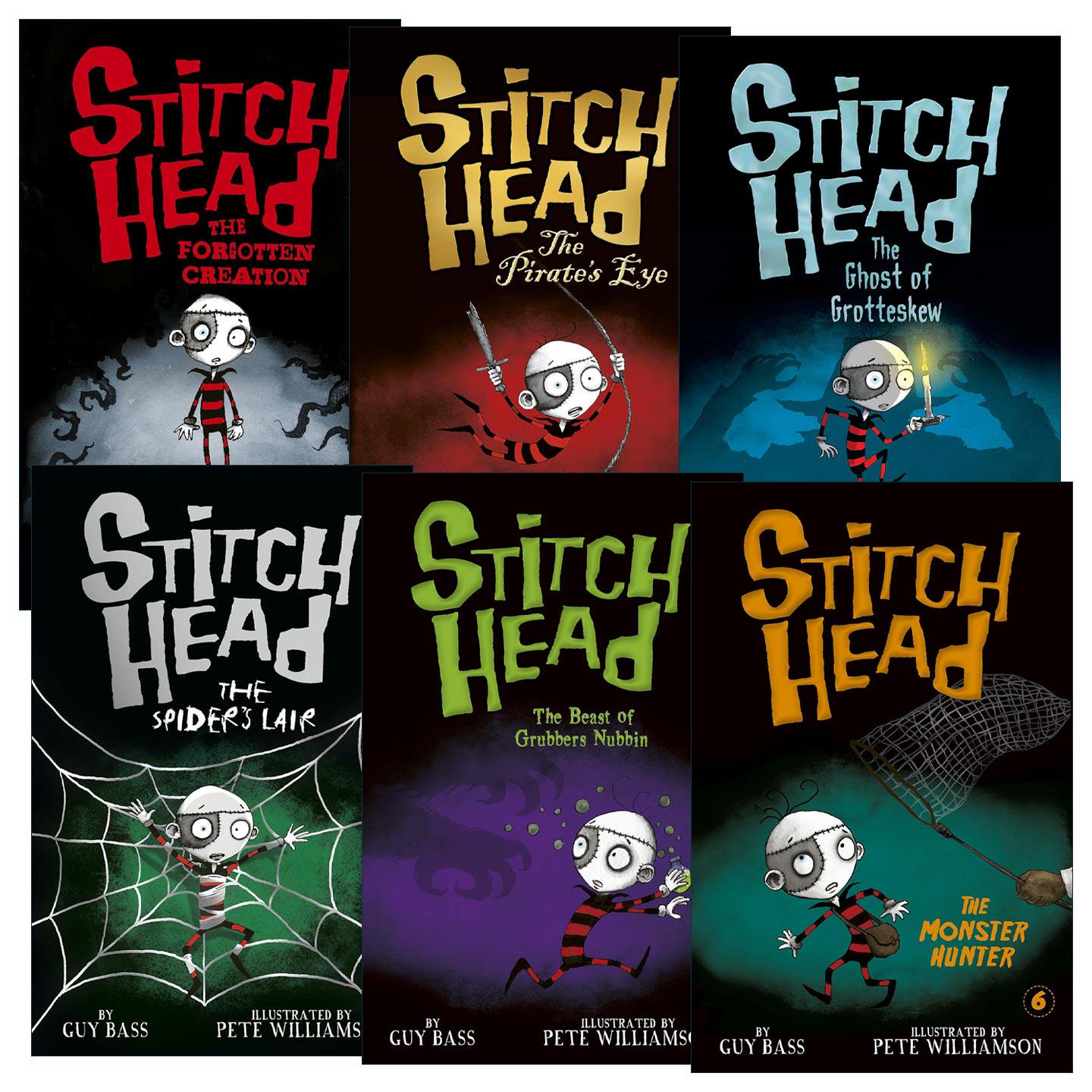 英文原版 Stitch Head 补丁儿系列1-6册 儿童章节桥梁故事书 同名动画原著 Guy Bass 英文版 进口英语原版书籍