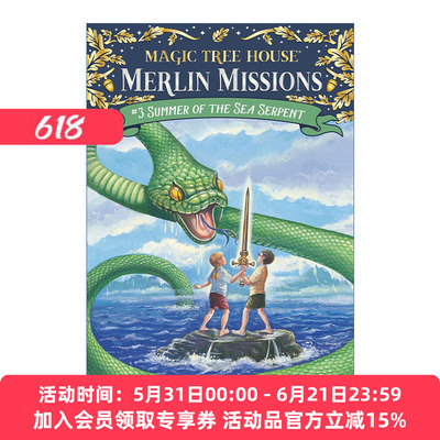 英文原版 Summer of the Sea Serpent 神奇树屋·梅林任务3 夏日海怪 英文版 进口英语原版书籍